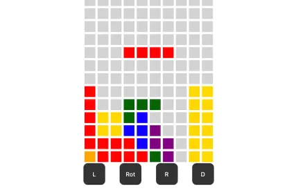 Tetris game in action